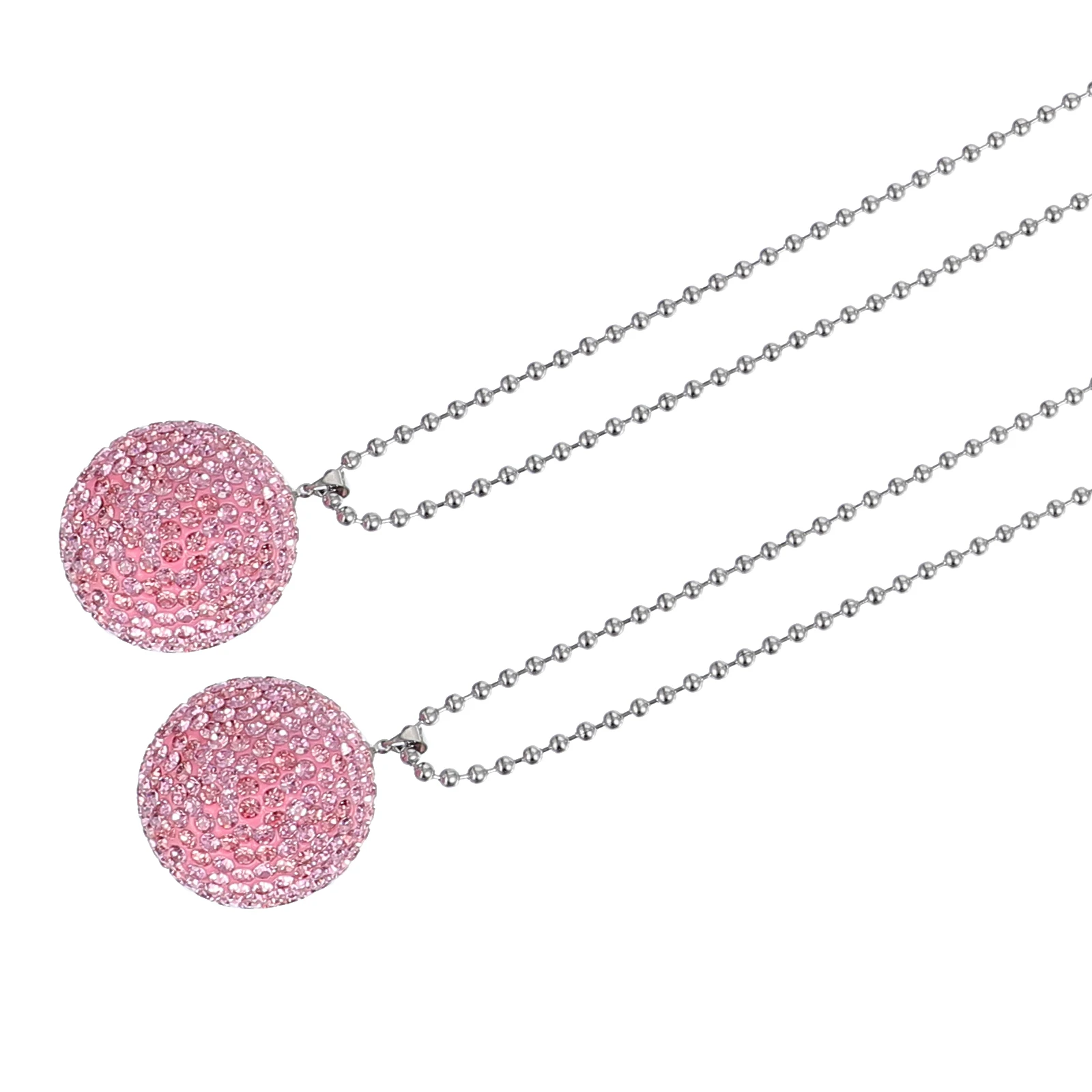 

2pcs Stainless Steel Ceiling Fan Pull Chain Light Extender Durable Strong Modern Hanging Replacement for Chandeliers Bedroom