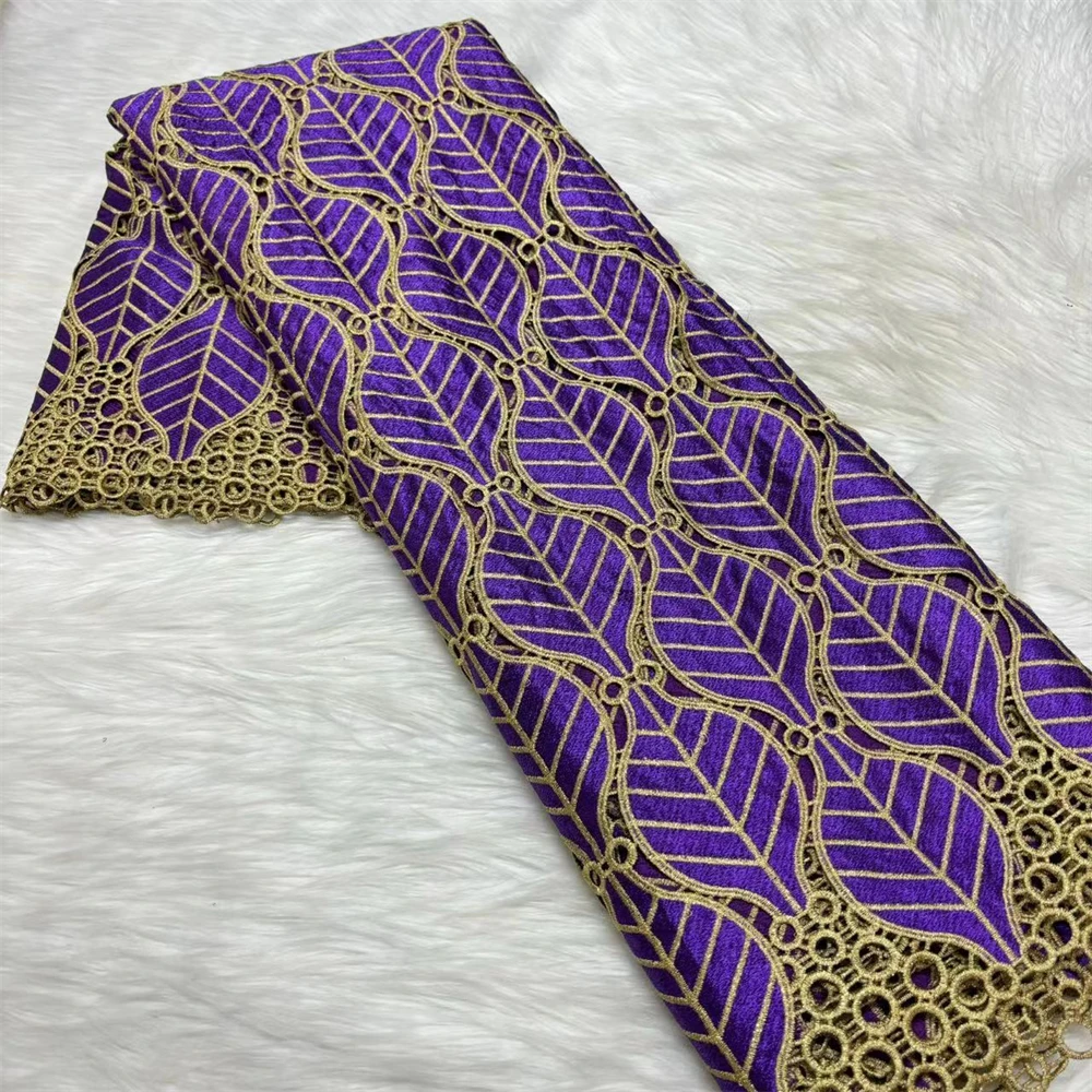 

African Lace High Quality Cord Lace Blue Guipure Fabrics For Women Party Dress 5 Yards