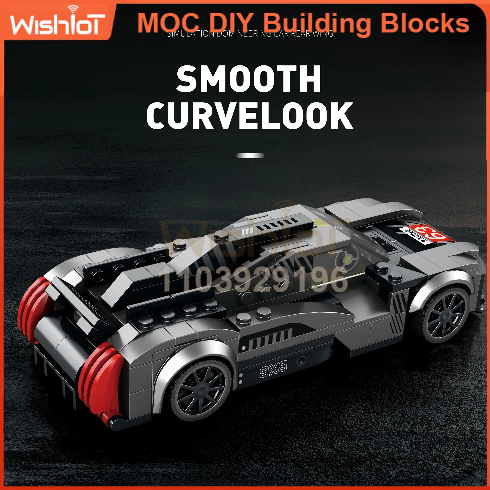 

793 9X8 Le Mans Hypercar Строительные блоки 280 шт. Масштаб 1:24 Гоночная модель Комплект для мальчиков Коллекционное издание Подарок