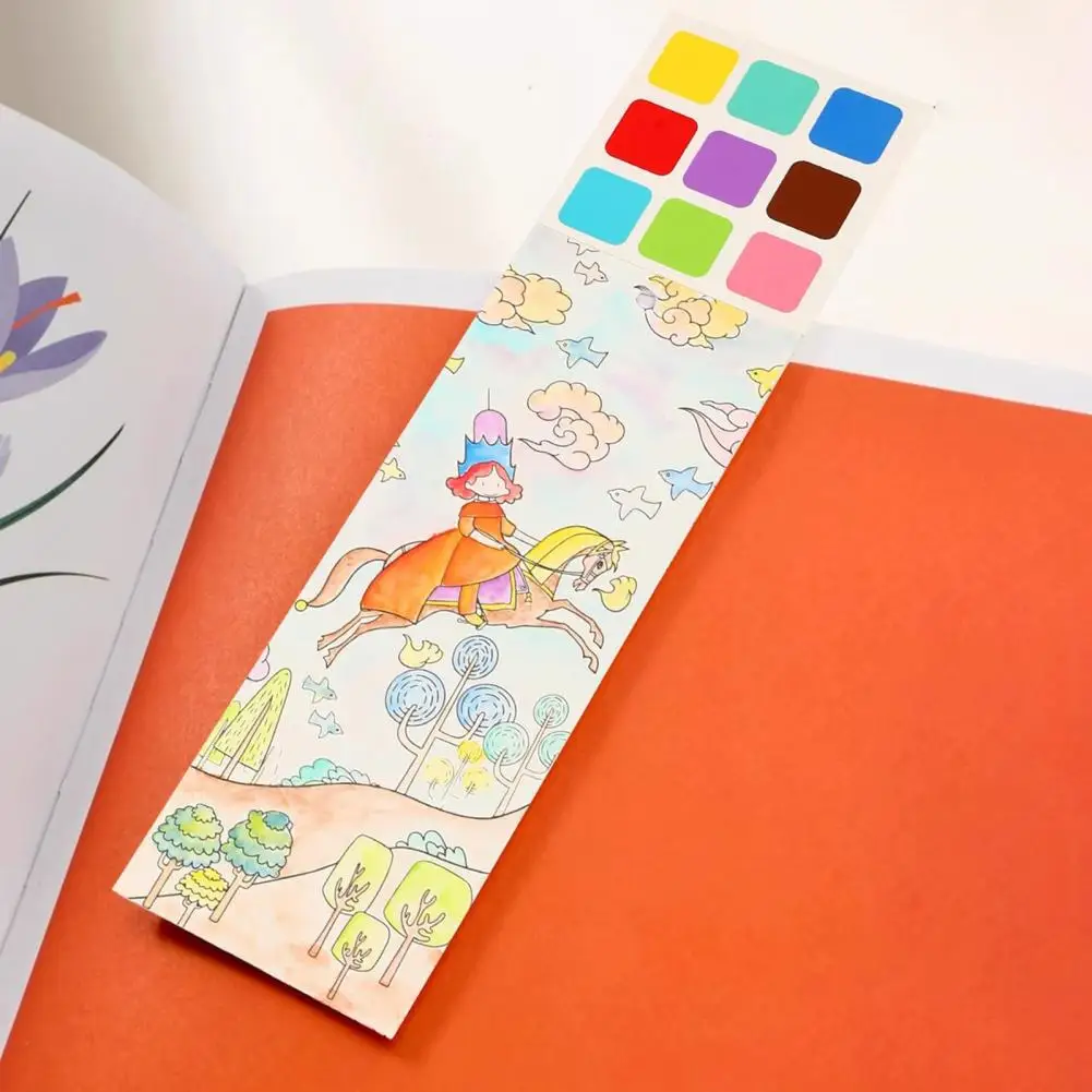 Книжка для рисования для малышей, портативная книжка-раскраска для акварели для детей с кистью, 20-страничная карманная рабочая тетрадь для рисования своими руками для малышей