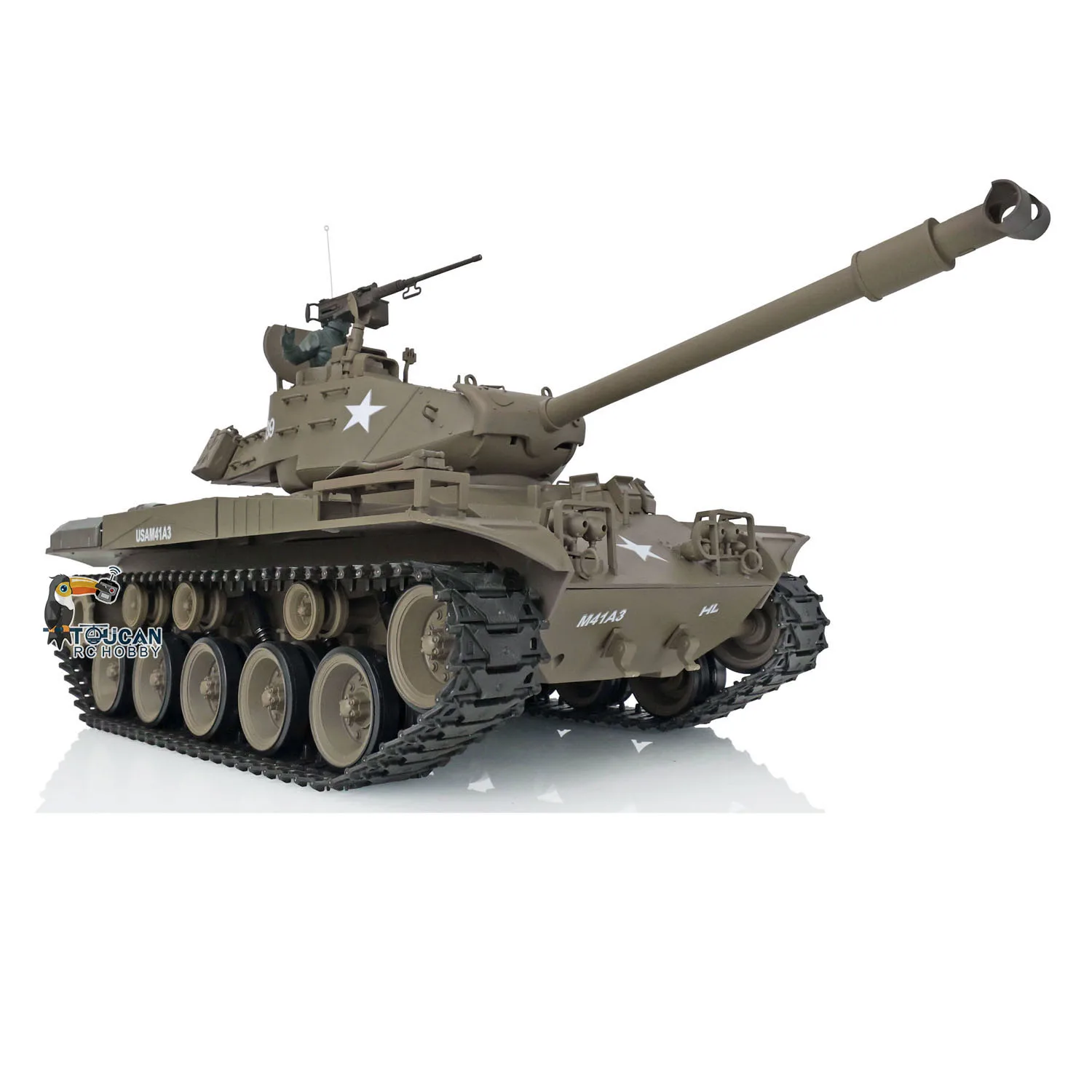 2,4 Ghz Henglong 1/16 escala RC tanque 3839 7,0 Walker de plástico Bulldog RTR 360 grados torreta coche militar juguetes regalo TH17324