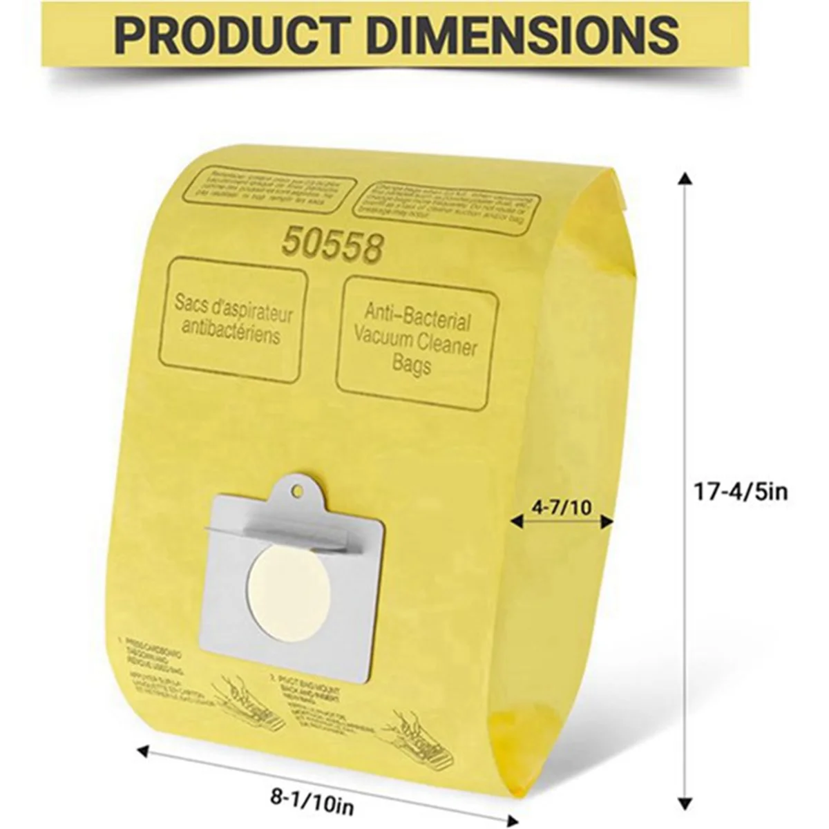Parti per aspirapolvere Confezione da 10 sacchetti di ricambio per aspirapolvere tipo C/Q per contenitore 5055, 50557 e 50558