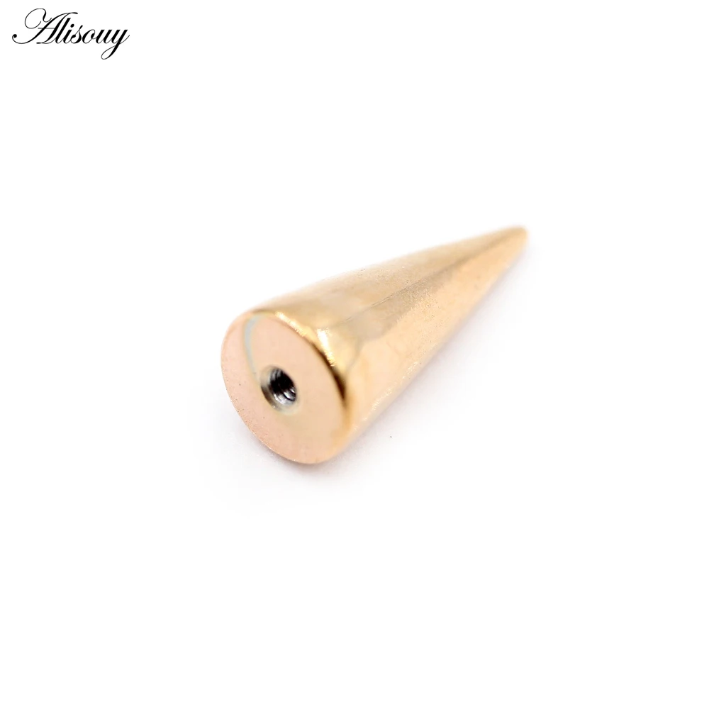 10 Stück Edelstahl-Ersatzkegel-Spikes mit Innengewinde für Lippen-Labret-Ring, Ohrstecker, Piercing, Körperschmuck – Detail 13