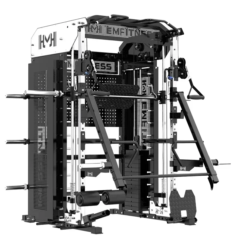 Smith-Machine de gymnastique multifonctionnelle avec câble croisé, équipement de fitness, rack de squat électrique, série M8, commercial, maison