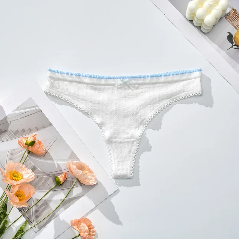 Mädchen-Slips Sexy Damen-Unterhosen Baumwoll-Tangas Niedliche Schleifenknoten-Unterwäsche G-String Damen-Lingerie