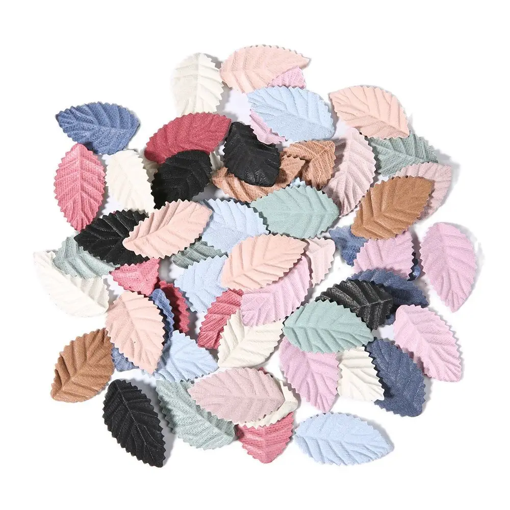 50/100Pcs 3.5cm Autumn Leaves Artificial Tree Leaves DIY Handmade Wreath Scrapbooking Wedding Home Decoration Gift Fake Flower