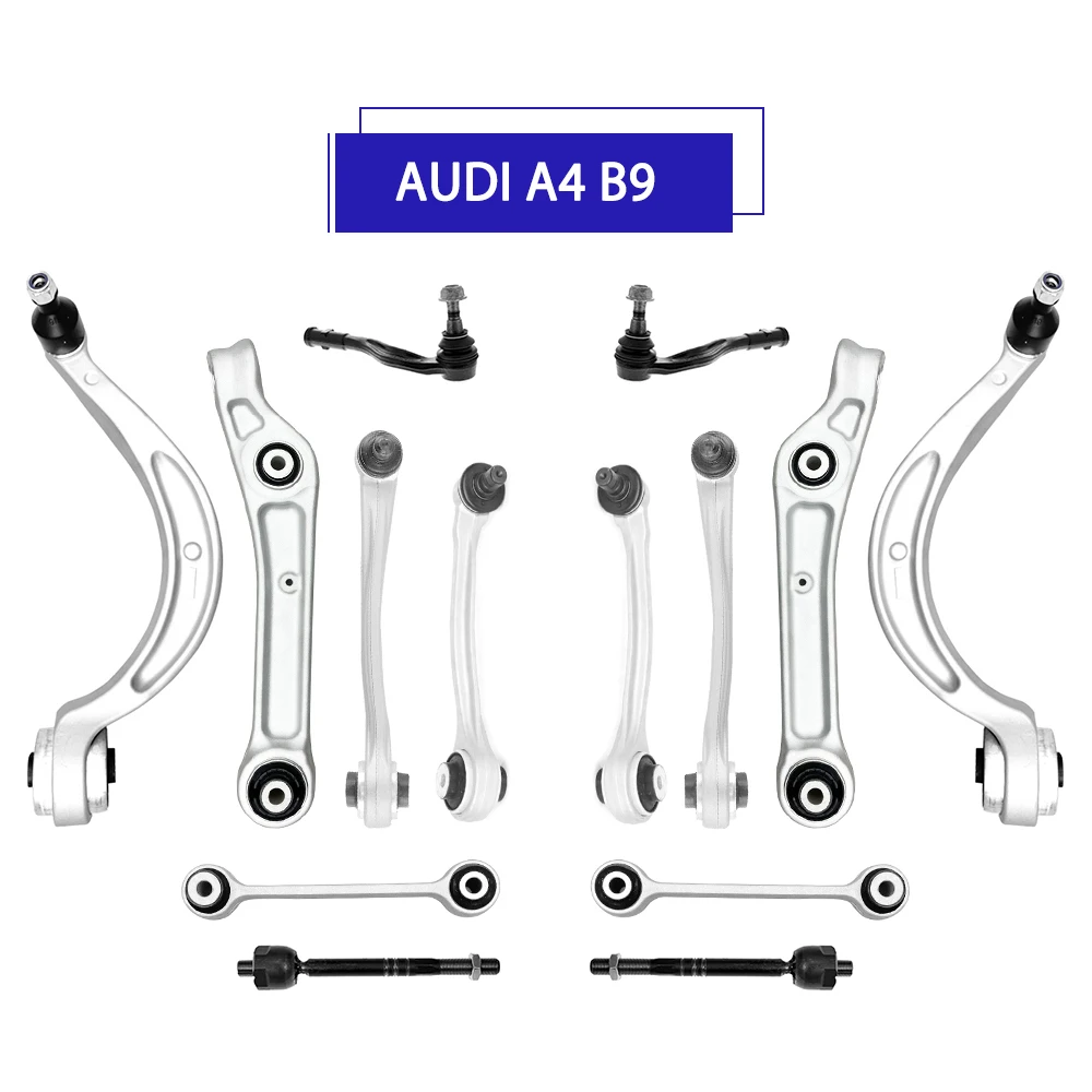 Aluminum Alloy Control Arm Kit for Audi A4 A6 A8 Q7 C5 C6 C7 B5 B8 B9 Lower Front Rear Upper Set Suspension System Auto Parts