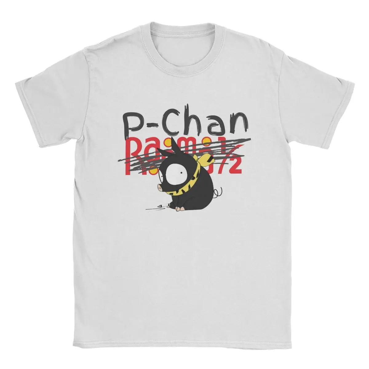 P-Chan Ranma 1/2 Logo T-Shirts Men Funny Pure Cotton Tees O Neck Short Sleeve T Shirt Printed Tops