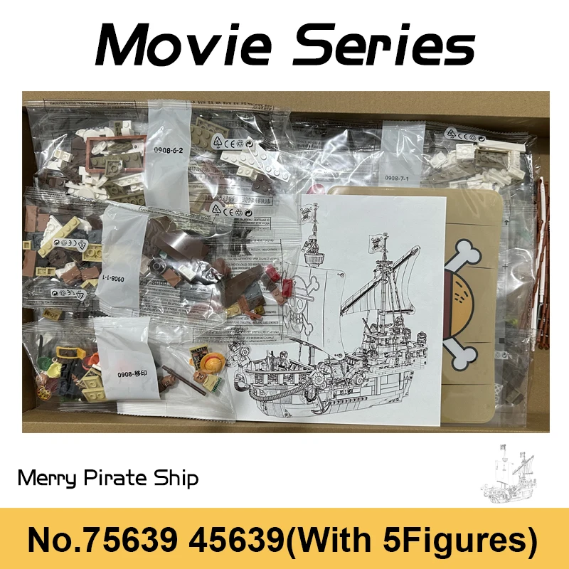 1376 шт., серия фильмов, приключенческий пиратский корабль, строительные блоки, лодка Корсаир, подходит с 75639, кирпичи, игрушки для мальчиков, детские рождественские подарки