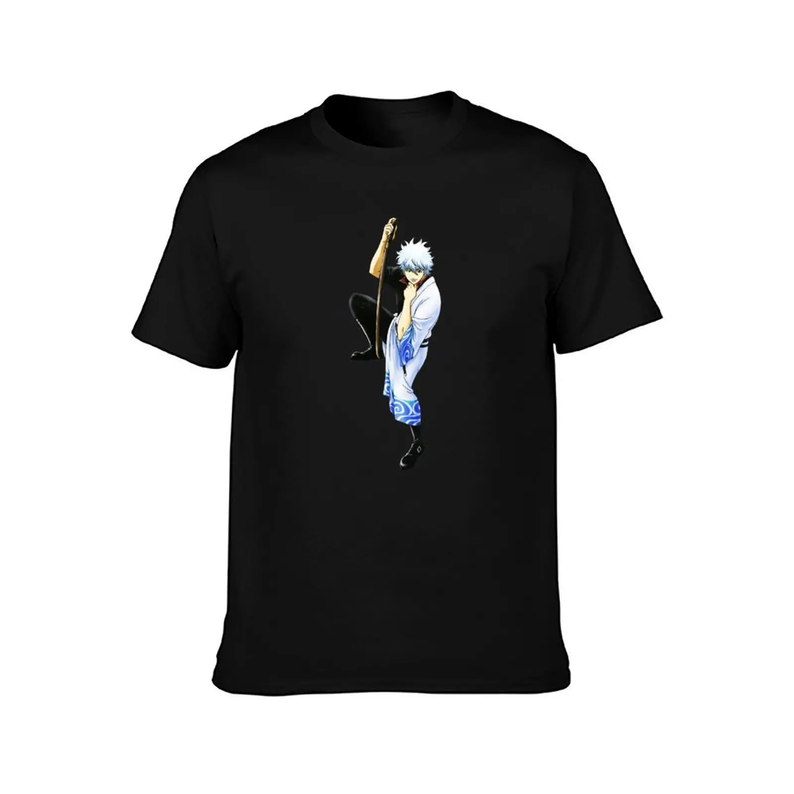 gintama gintoki sakata T-Shirt Sports Casual Short Sleeve Cotton Tee