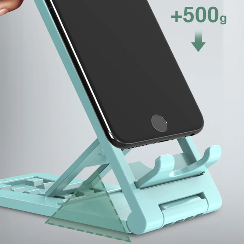 1pc Cell Phone Stand Angle Adjustable Cell Phone Holder With Silicon Pad Foldable Mobile Phone Tablet Stand