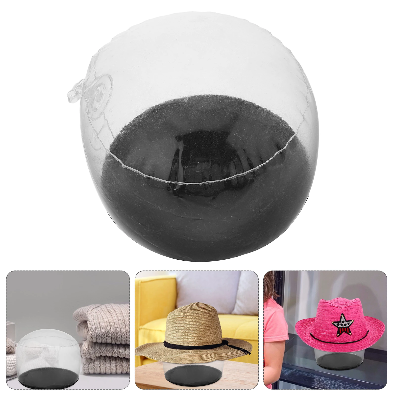 

Inflatable Hat Stand Cap Display Shaper PVC Holder Base Child Head Mannequin Support Rack Storage Protector