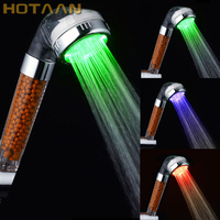 . Led shower Tourmaline SPA Anion Hand Held Bathroom Led hand Shower Head Filter Hand Shower Pressurize Saving Water