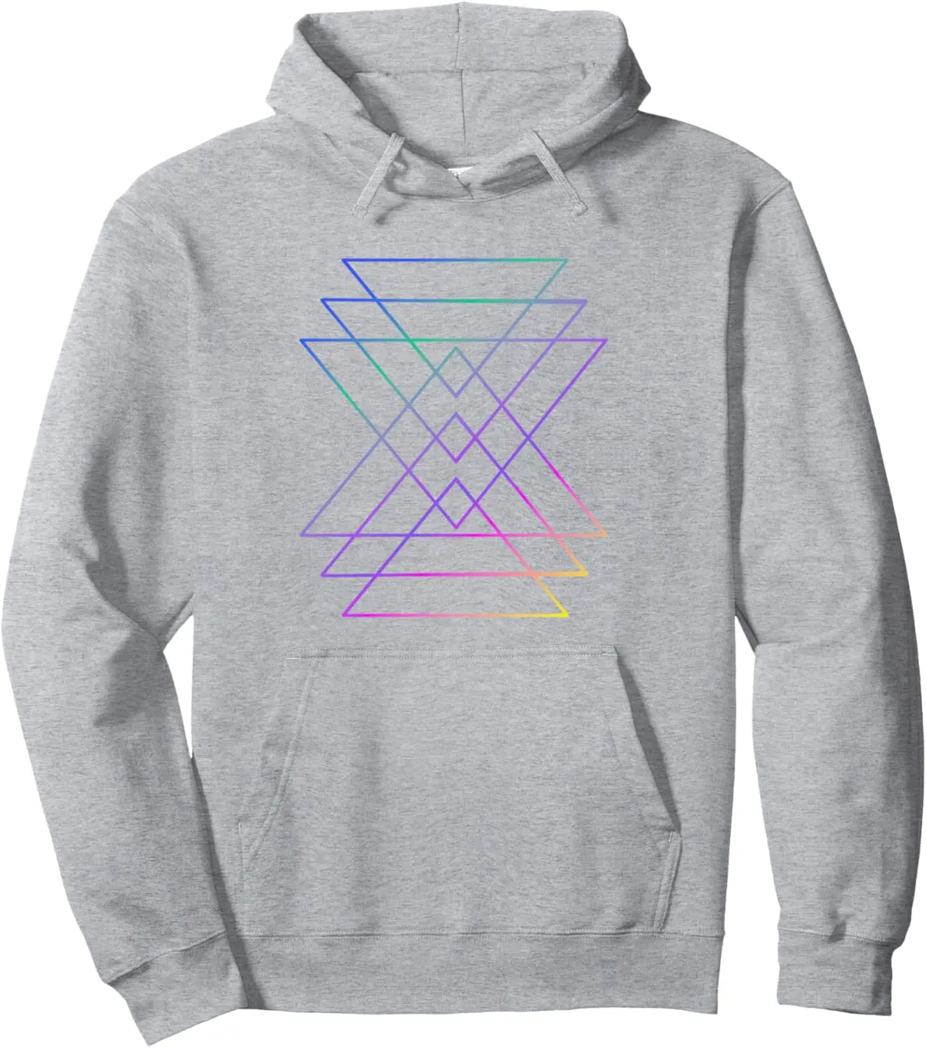 Geometric Pattern - Graphic - Triangles Pullover Hoodie Custom Printed Graphic Hoodie Casual Harajuku Women Men Clothing