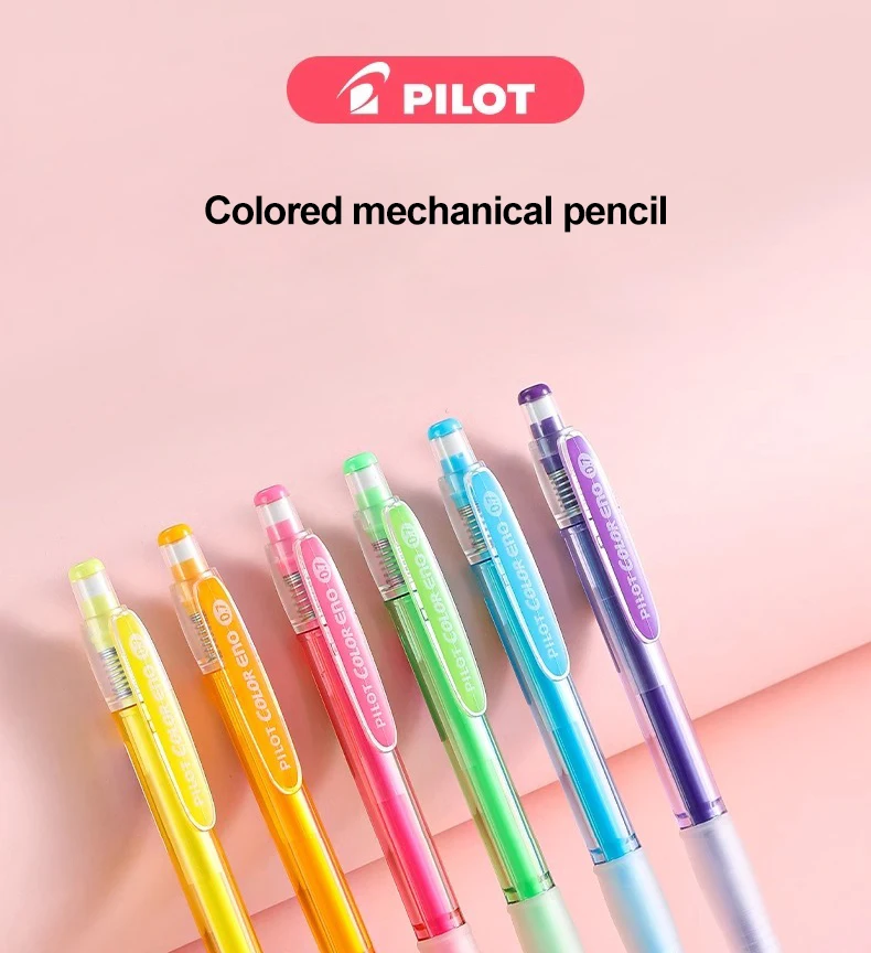 8 stücke PILOT Farbe Druckbleistift Set 0,7mm HCR-197 Löschbaren kinder Zeichnung Farbe Blei Kern PLCR-7 Schule Kunst schreibwaren – Detail 1