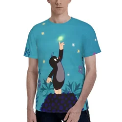 Night Sky Krtek The Little Mole Polyester Print Men T Shirt Outdoor Sports Quick-drying Clothes Casual Loose T-Shirt Street Tees