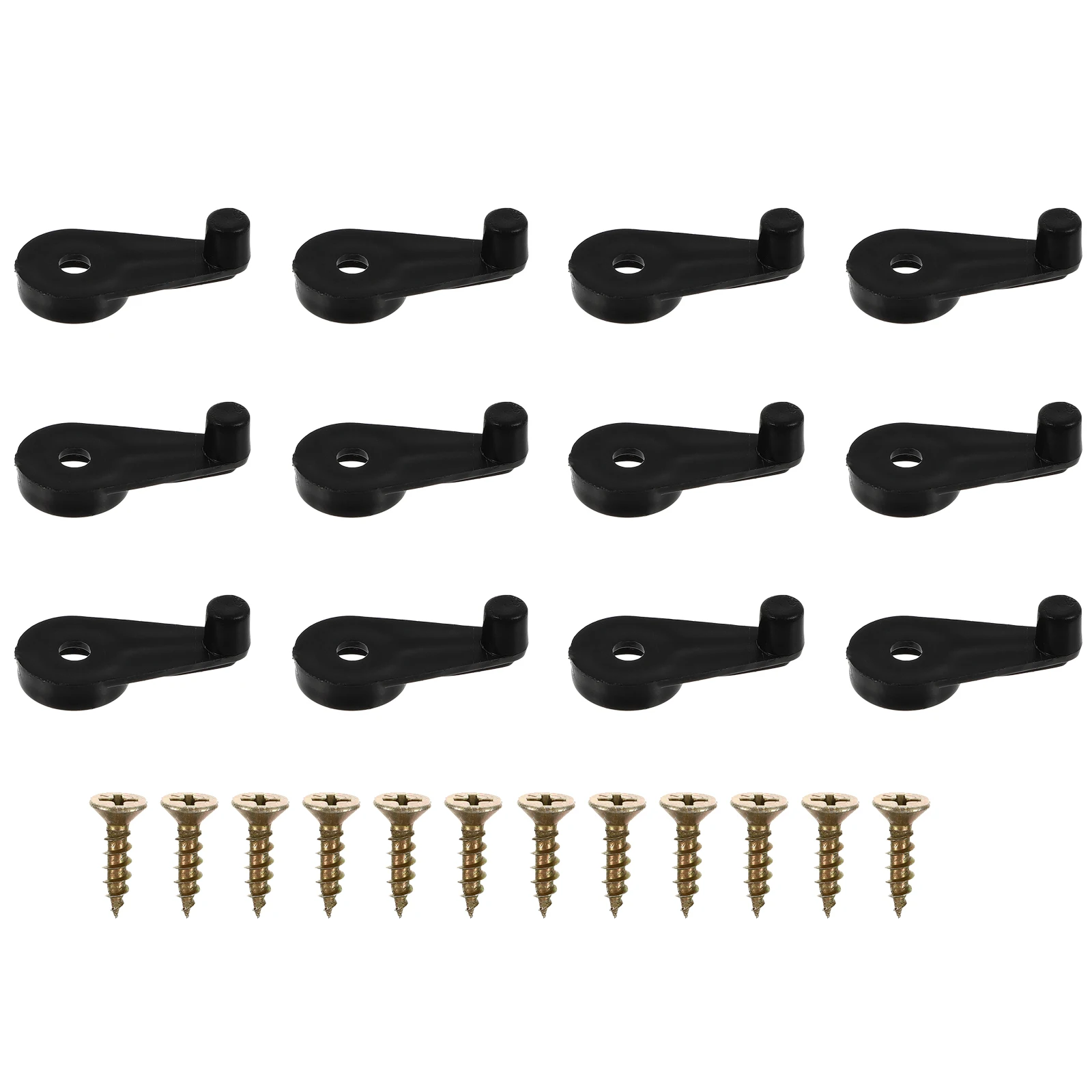 

50 pcs Glass Cabinet Door Mirror Holder Punch Free Mirror Retainer Clips Nail Hardware Glass Clip Kit Black Color