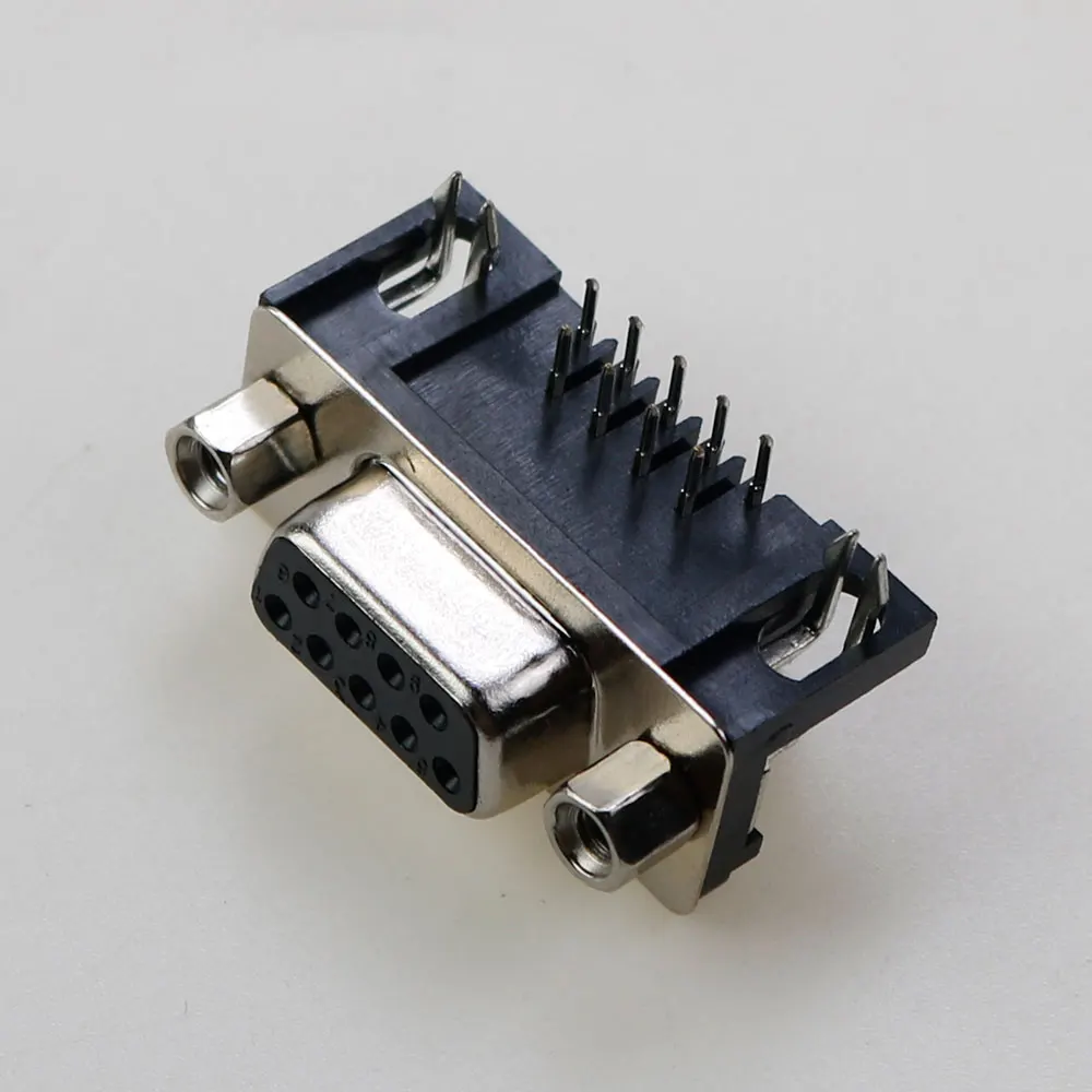 1/5/10pcs DR9 Hole/Pin Female/Male Right Angle Welded D-Sub 9 Pin Connector RS232 Connector DB9 DR9 90 Degree Bent Needle - Image 6