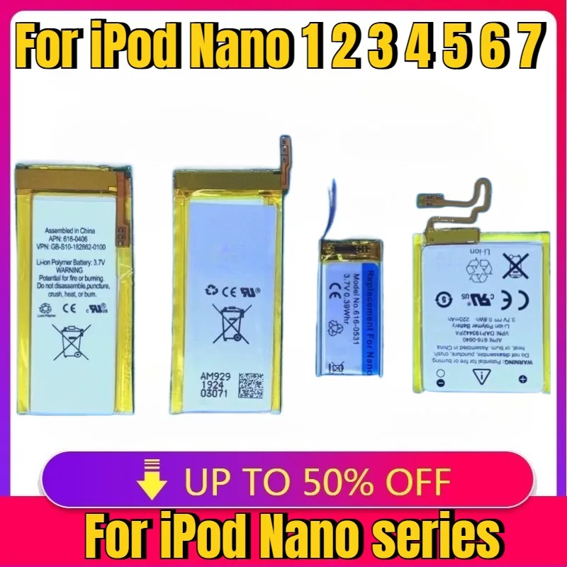 

NEW High quality replaceable Battery For iPod Nano 1 2 3 4 5 6 7 4th 5th 6th 7th 1st 2nd Generation 2 Gen 2Gen 3rd 3 Gen 3Gen