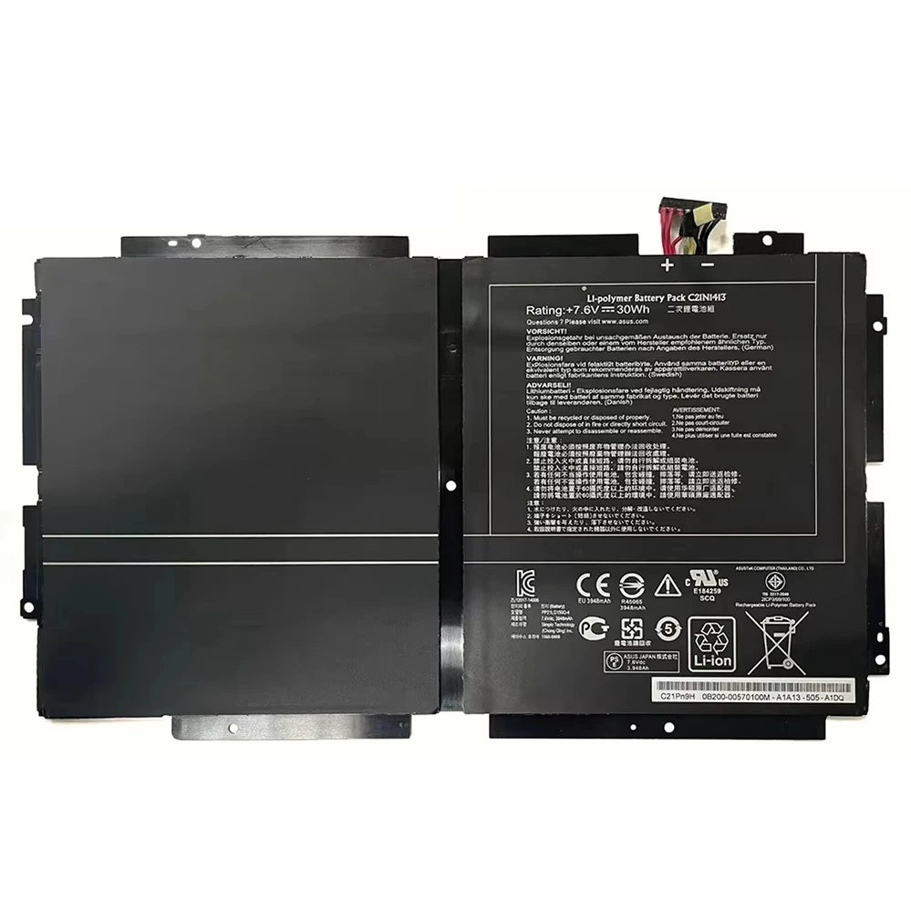 C21N1413 Battery for Asus Transformer Book C21PN9H T300 T300FA FE001H FE002H FE006H FE004H FE008H 0B200-00570100 7.6V 30Wh