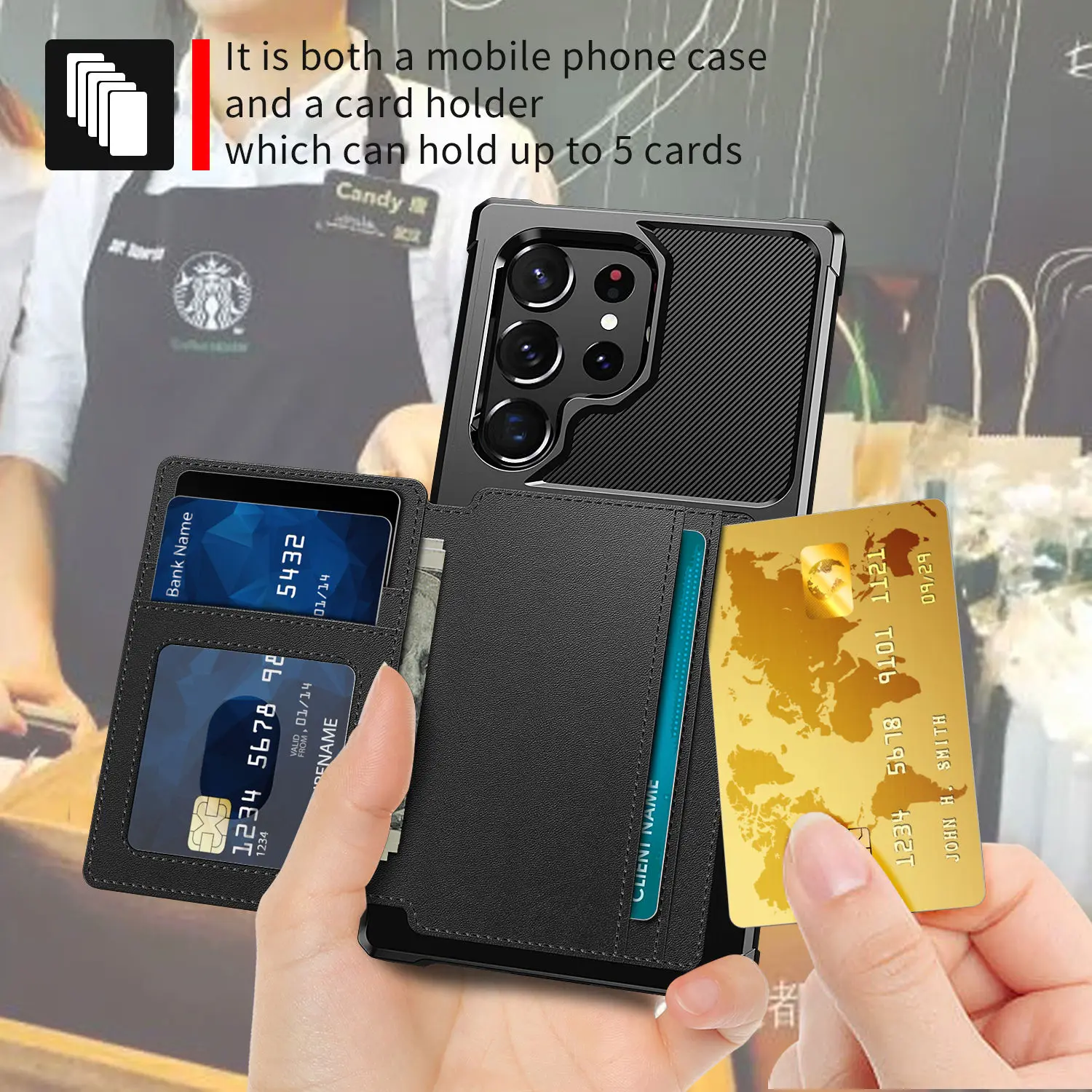 for Samsung Galaxy S20 Ultra Note 20 Ultra Note 10 9 Plus Case with Card Holder, Heavy Duty Rugged Leather Flip Wallet Cover