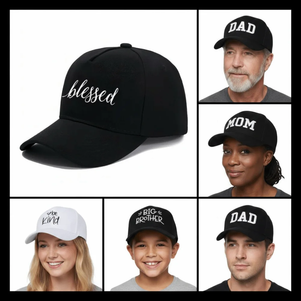 Vintage Blessed Big Brother MOM/DAD Baseball Cap Canvas Adjustable Embroidered Baseball Cap Baseball Hats For Man Women
