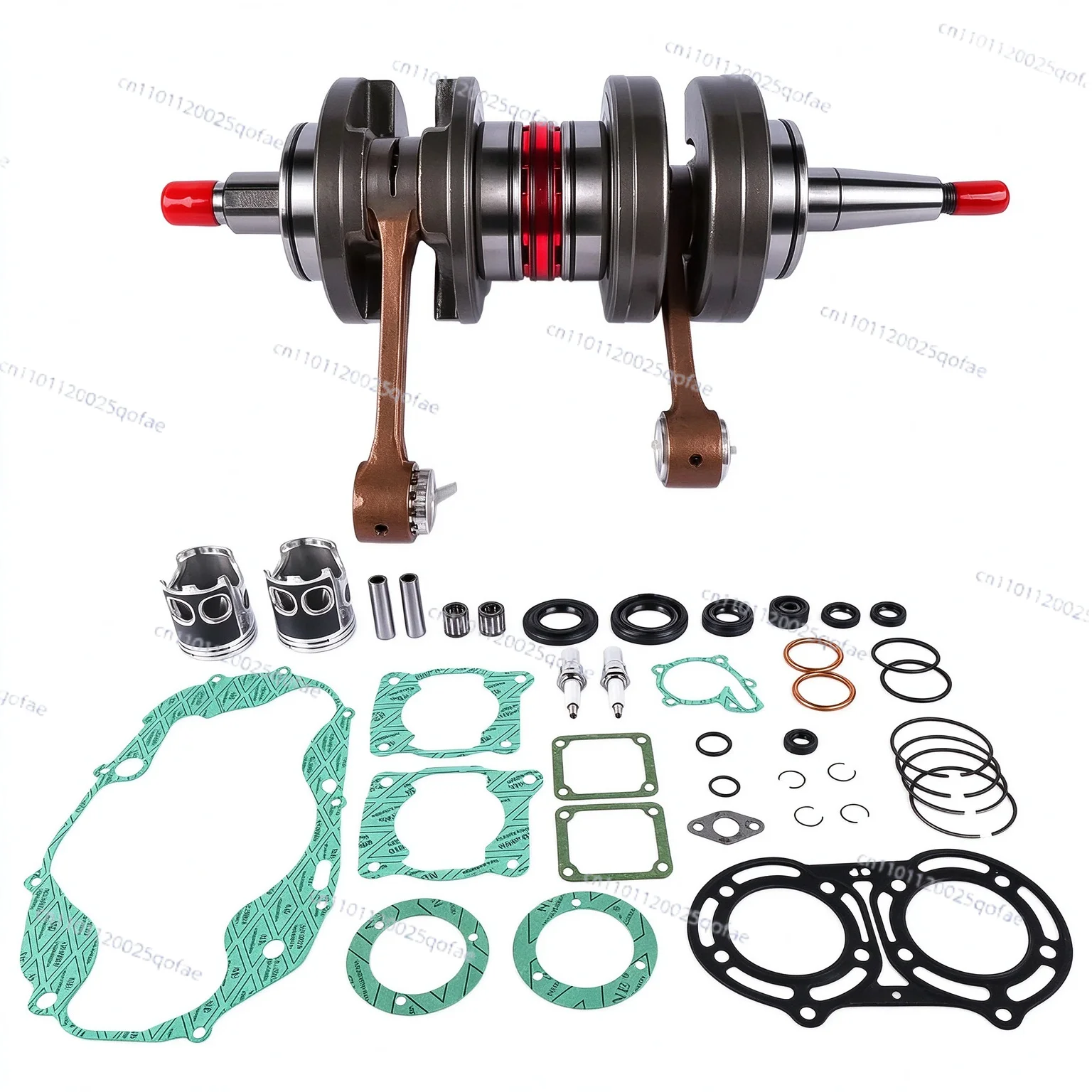 Crankshaft Crank Assembly 64mm Piston Rod Seal Gasket Plug for YFZ350 ATV Quad 2 Stroke Engine Off Road Replacement Parts