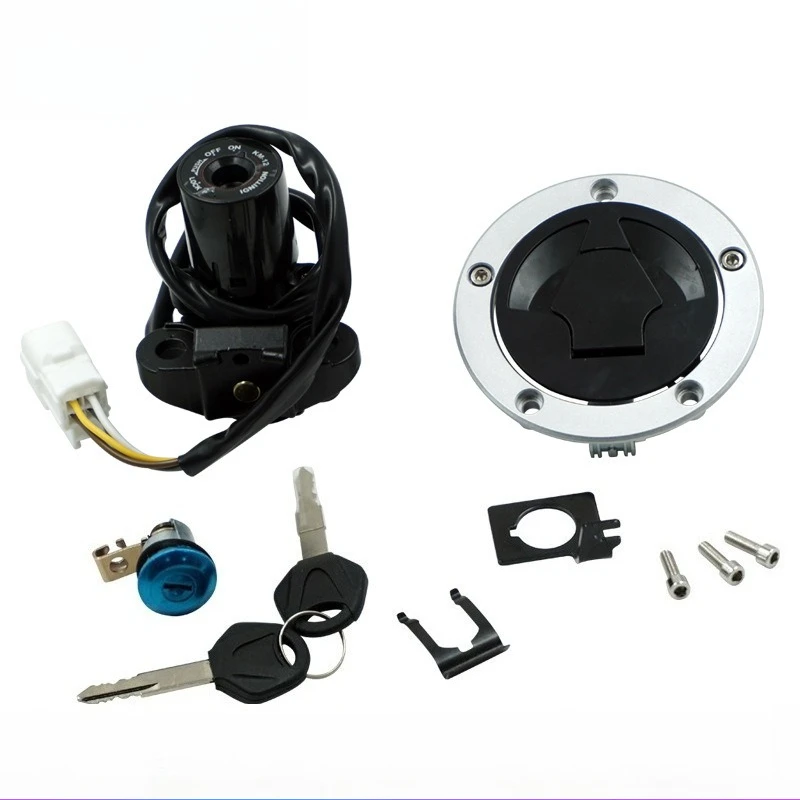 

Motorcycle accessories are suitable for Kawasaki ZX-6R 636 Z1000 set of locks, fuel tank cover, front lock, ignition