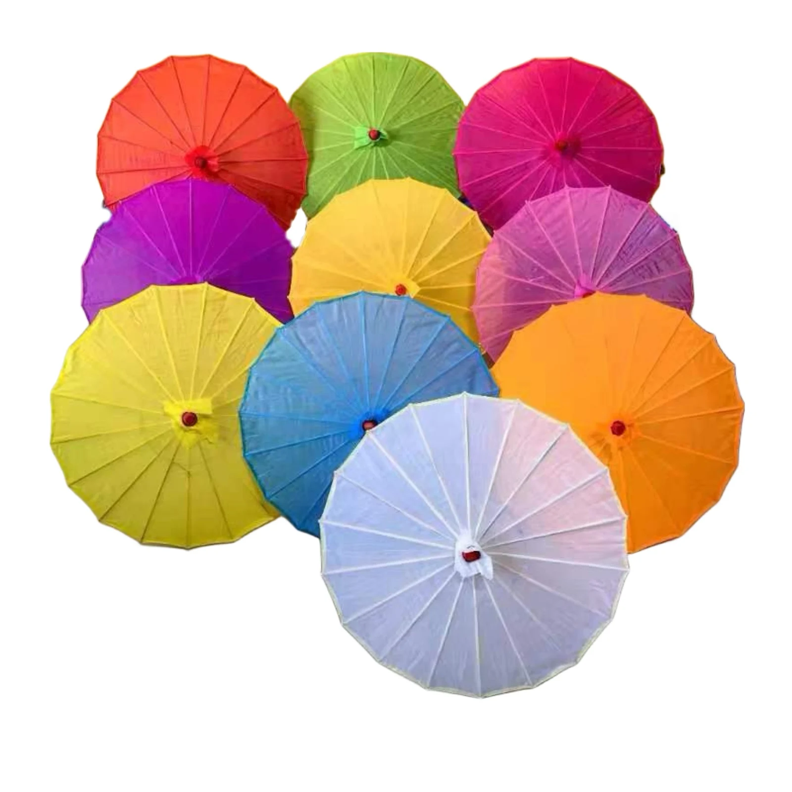 5pcs Diameter82cm Blank Fabric Umbrellas Modified Oil Paper Umbrellas DIY Party Ceiling Decoration