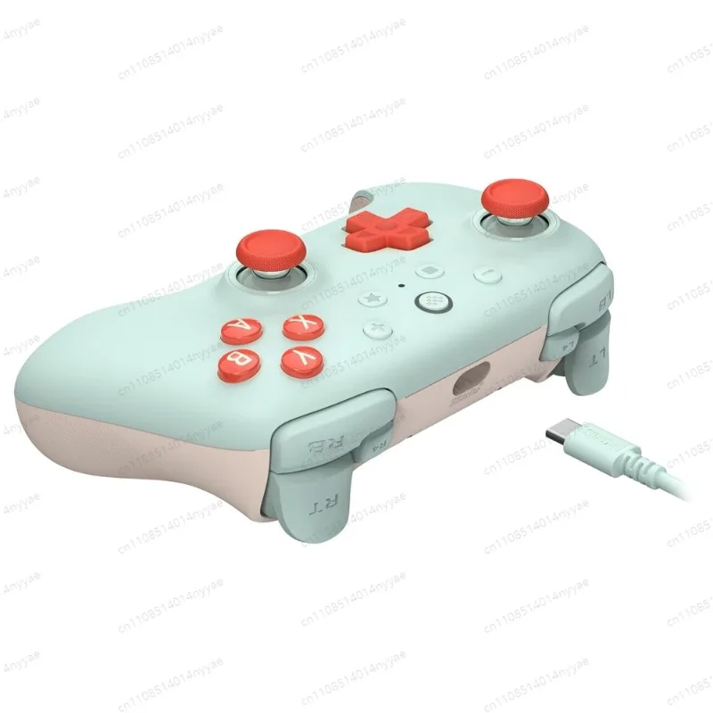 Wired Game Controller with Dual Hall Effect Joysticks and Triggers for PC Android Remappable L4 R4 Turbo Rumble Vibration
