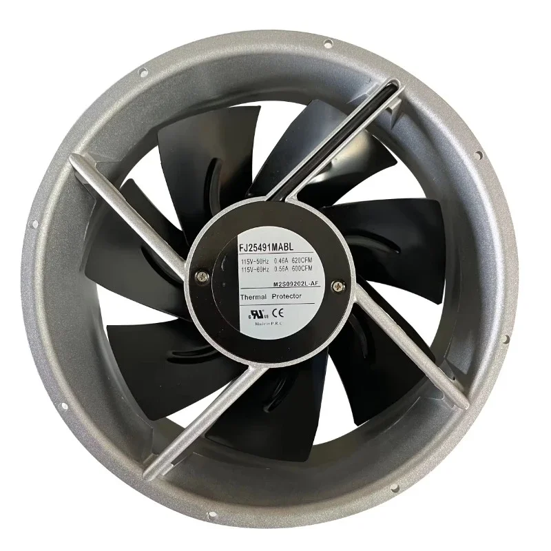 round AC EC axial fan 254mm 110V 115V 120V FJ25491MABL ventilation 25489 for CNC machine