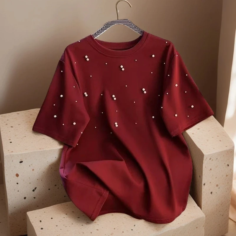 Street Casual Short Sleeve Simplicity Loose Tops Summer New Women Clothes O-neck Solid All-match Harajuku T Shirts Fashion Trend