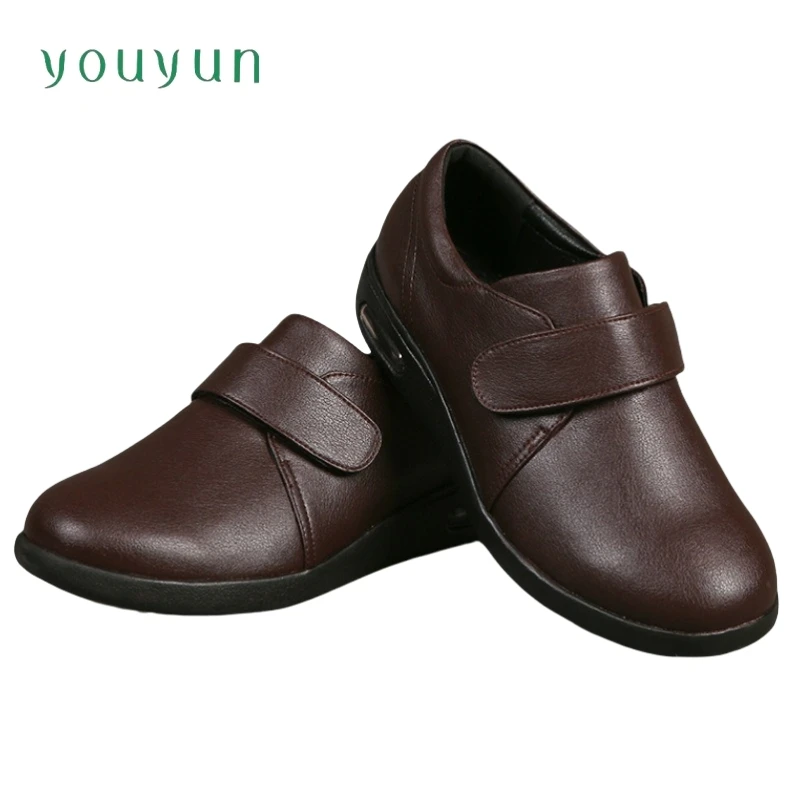 Autumn winter Men's Elderly Casual Leather Shoes Lightweight Large Men's Shoes Single Shoes Soft soled Middle aged Leather Shoes