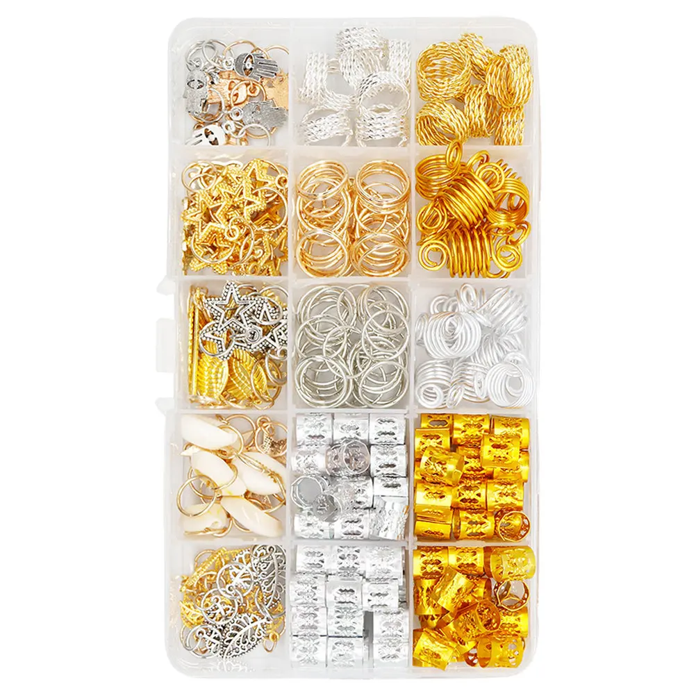 

280Pcs Dreadlocks Ring Hair Buckles Fine Workmanship Hair Jewelry Rings for Mats Ponytail Festival Party Wear Compliment Gift