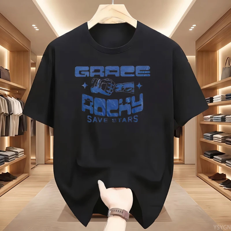 Grace Rocky Save Stars T Shirt Project Hail Mary Tshirt Rocky Alien Friendship Sci-Fi Space Graphic Tee Book Lover Clothing