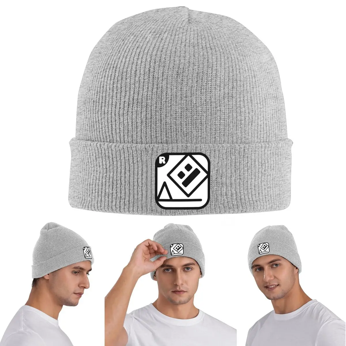 

Geometry Cube Gaming Dash теплая вязаная шапка зимняя вязаная шапка Skullies шапочки хип-хоп шапки для унисекс