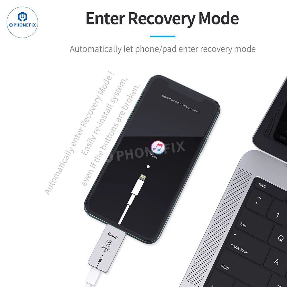 Imagem -06 - Qianli Idfu go Reforço de Recuperação Rápida Entrar Modo de Recuperação Diretamente com Interface Relâmpago Tipo-c para Iphone 5se15pm Ipad