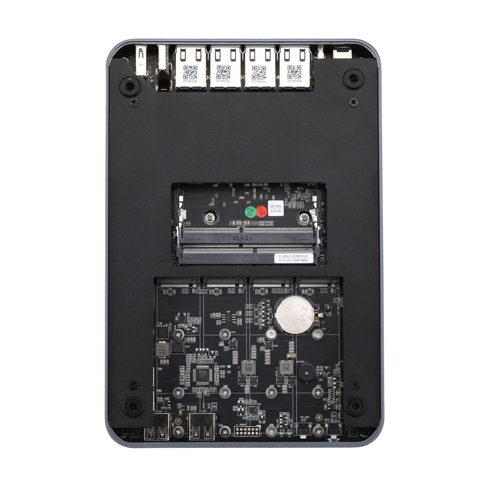 Qotom NAS Storage 4 X 2.5 Gigabit LAN Mini PC FirewallServer 4 X M.2 SSD NAS Storage Server