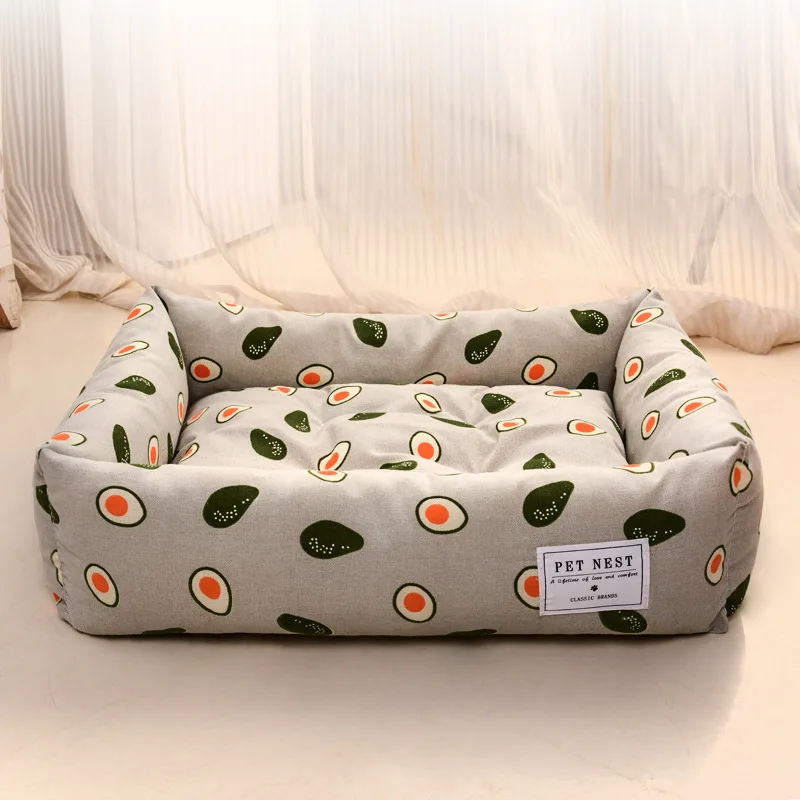 Creative Printed Square Dog Nest Pet Nest Four Seasons Universal Removable Washable Summer Pet Cat Nest Dog Nest