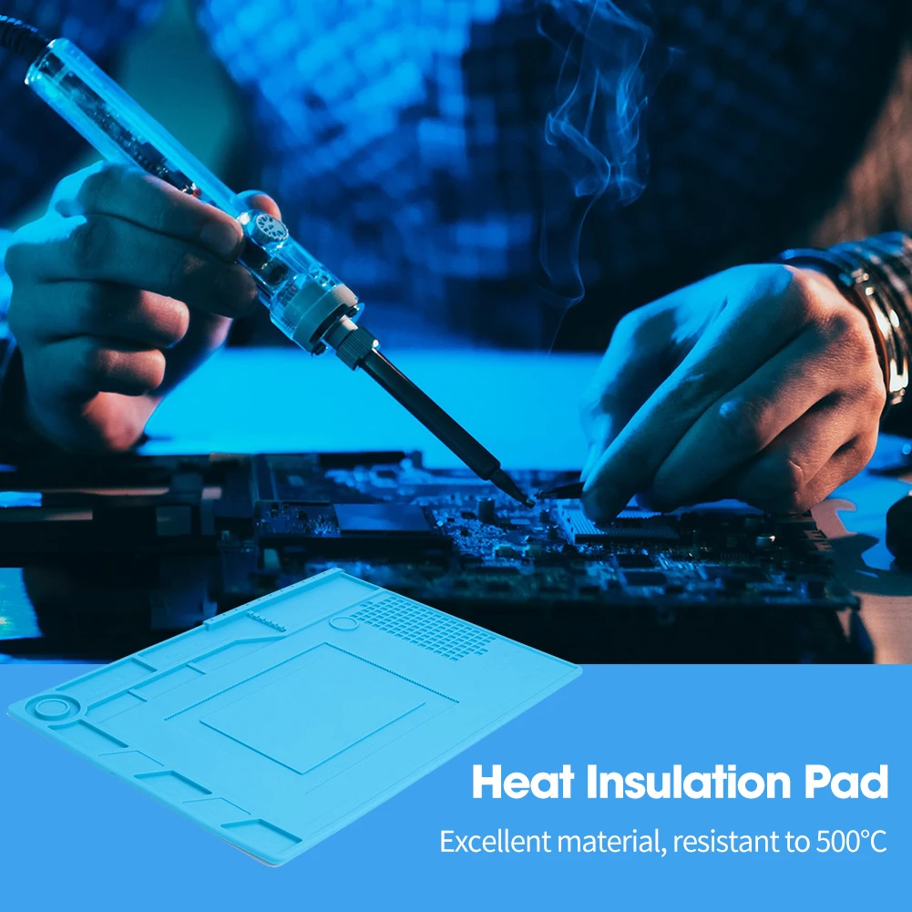 

Heat Resistant Soldering Mat Silicone Anti Static Maintenance Pad for Repairing Computer Phone Components