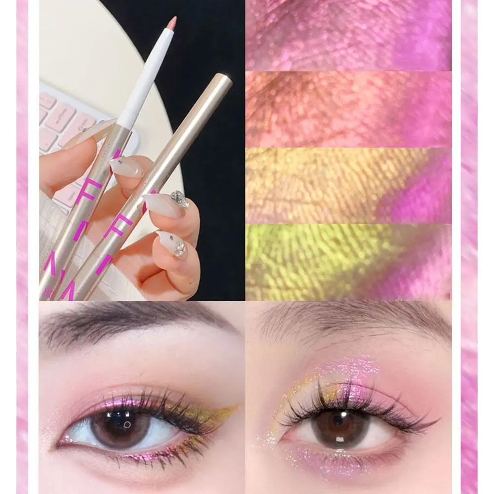 Wasserdichter glänzender Eyeliner Stift tragbarer Schimmer glatter Text marker Eyeliner schmutz abweisend schnell trocknende Pailletten Eyeliner Frauen