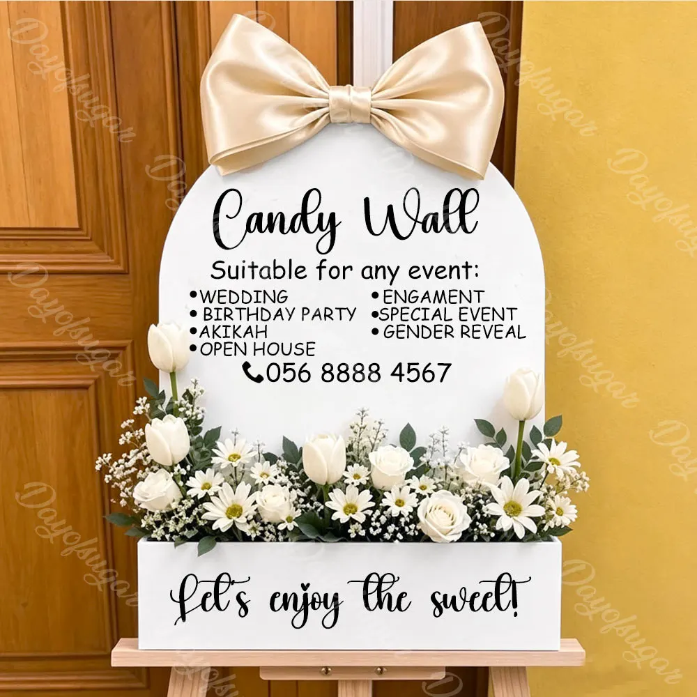 80x60cm Blumenbox Willkommensschild Mosaik-Schaumstoffplatte Individualisierte Candy Wall Blumenbox für Hochzeit Geburtstag Verlobung Party Dekoration