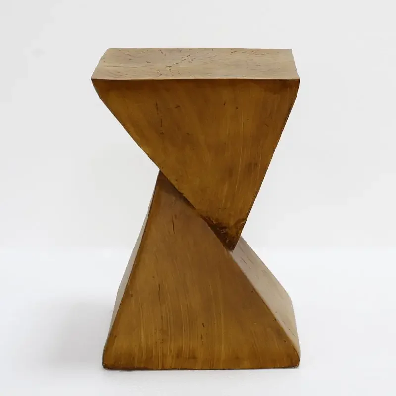 Sofá nórdico muy simple de óxido de magnesio, sala de estar residencial, borde de grano de madera de imitación, mesita de noche creativa para dormitorio