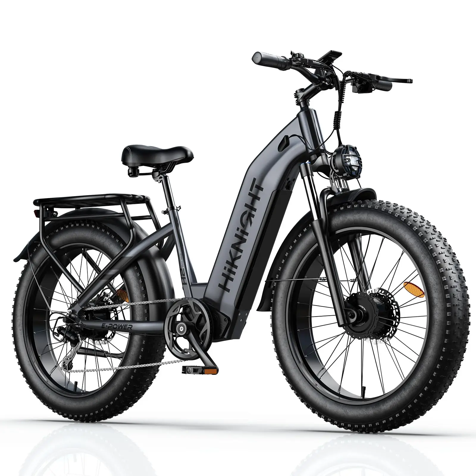 Dual Motor Electric Bike for Adults, 3000W Peak 52V 20AH Battery E Bike 26" x 4.0" Fat Tire Electric Mountain Bike Step-Thru Ele image 5