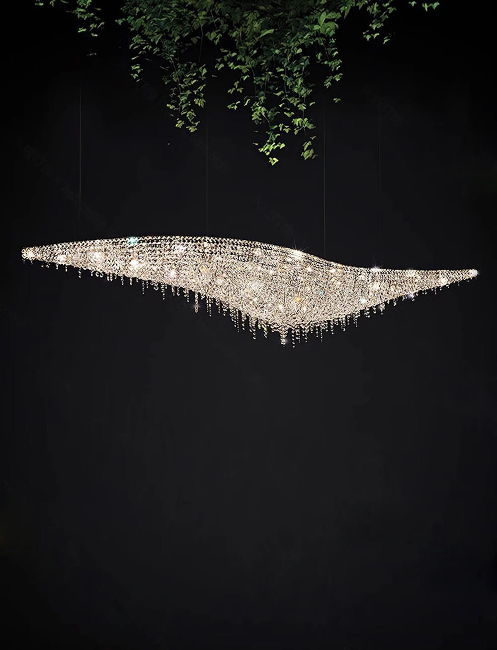 Home K9 Crystal Collection Round Rectangular Chandelier