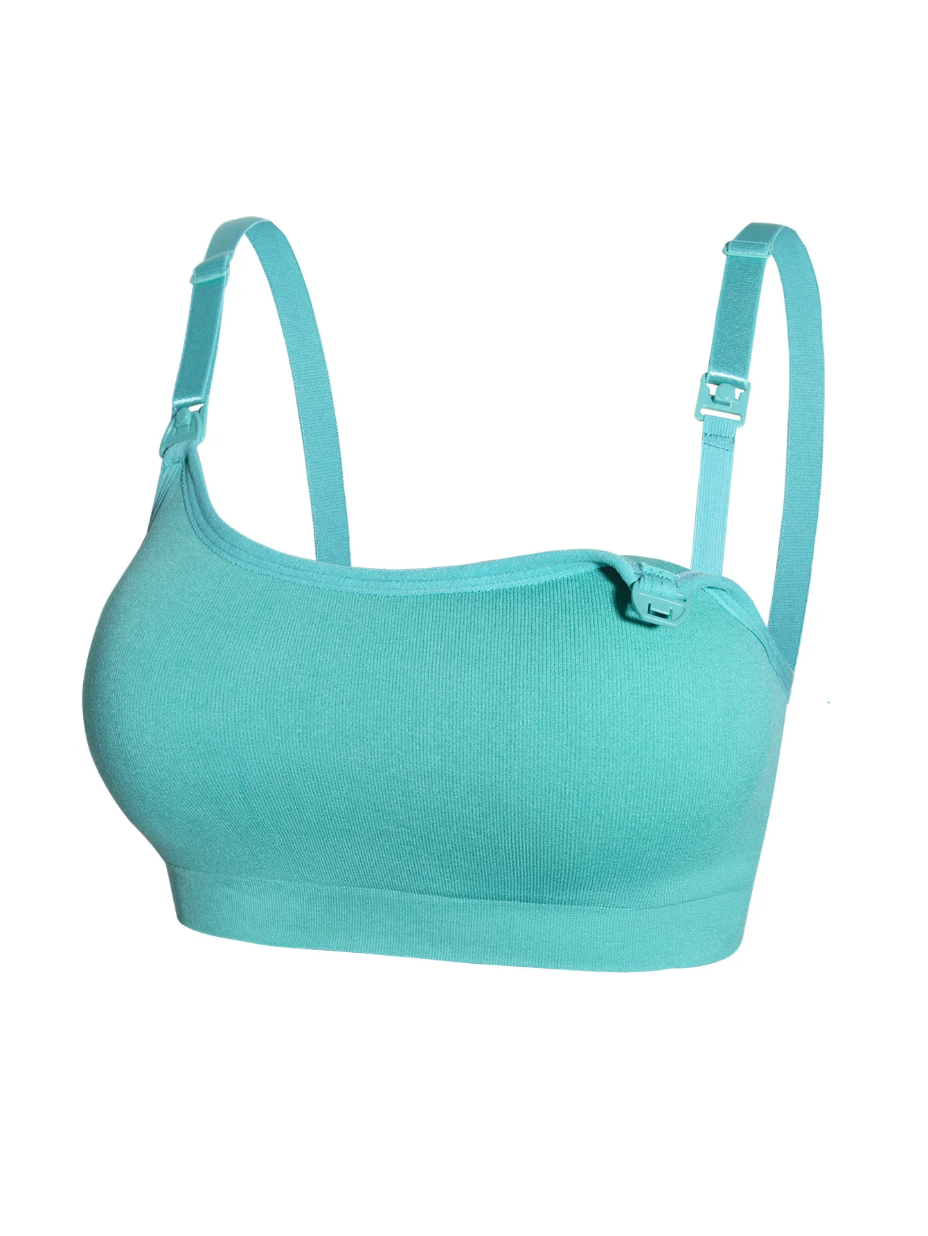 حمالة صدر مريحة للرضاعة للأمهات، حمالة صدر رياضية لليوجا لاسلكية للأمهات المرضعات مع أكواب مفتوحة بمشبك سهل