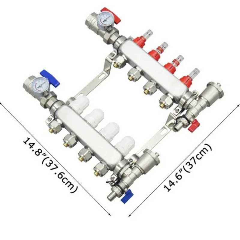 Stainless steel floor heating water collector, intelligent temperature control for home decoration floor heating