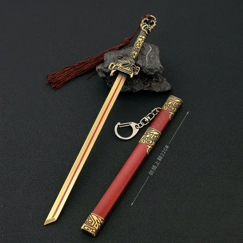 Wo Long: Fallen Dynasty Wapen Zhang Liao Dire Tijger Zwaard Mes 22 cm Game Perifere Metalen Zwaard Wapen Model Geschenken speelgoed Jongens
