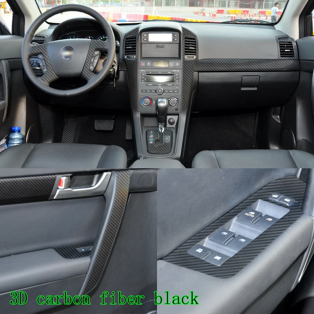 Carbon Fiber for Chevrolet Captiva 2007-2011 Car Film Interior Stickers Center Console Gear Dashboard Air Door Handle Lift Panel