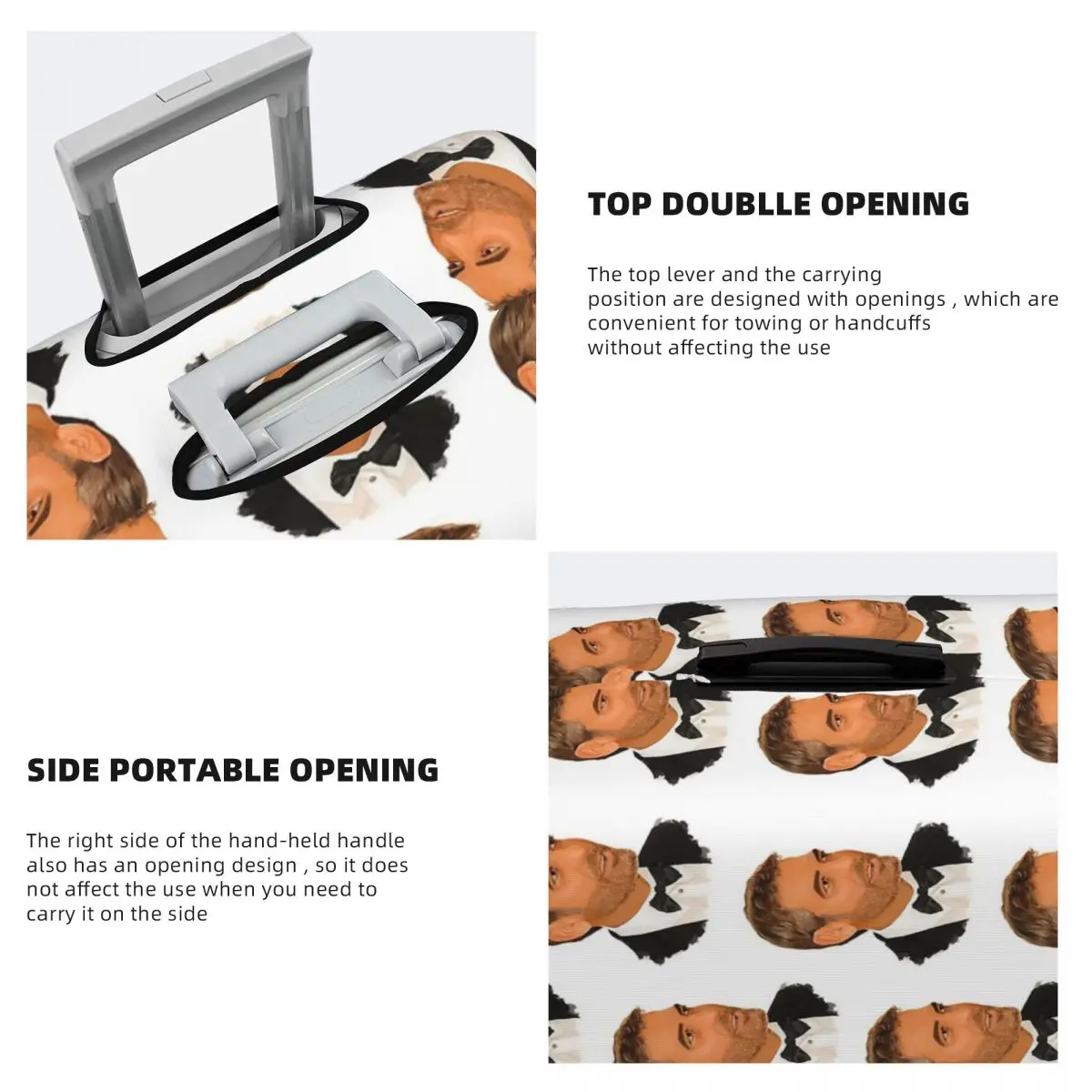 جورج كلوني غطاء حقيبة اللوحة الرقمية حماية مرونة السفر الأمتعة حامي يغطي لمدة 18-32 بوصة